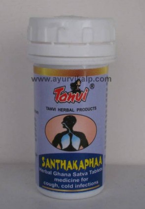 SANTHAKAPHAA Tanvi Herbal, 30 Ghana Satva Tablets, For Cough, Cold Infections